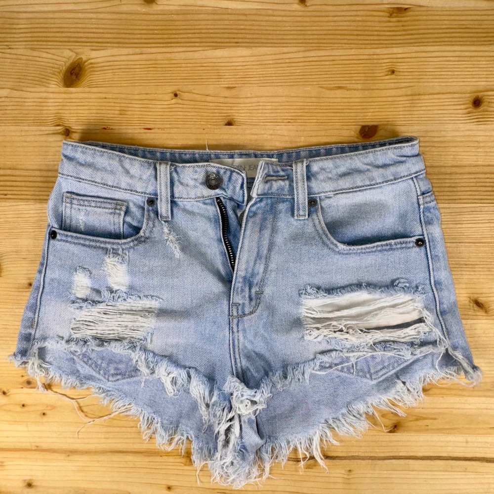 Hidden Jeans Distressed‎ High Rise Denim Shorts Size Small Festival Y2K Grunge